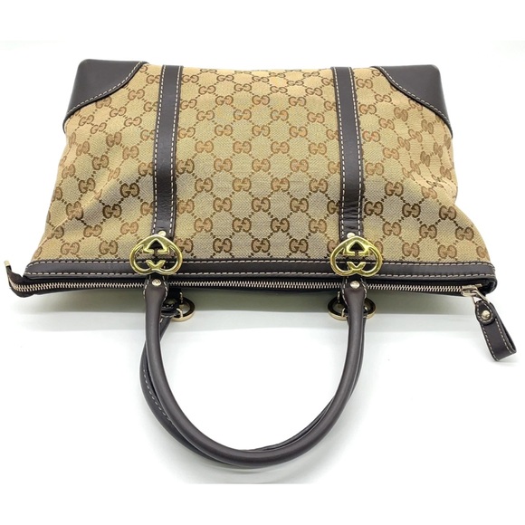 Gucci GG ❤️Lovely Heart Collection❤️ canvas and leather tote - Picture 5 of 14